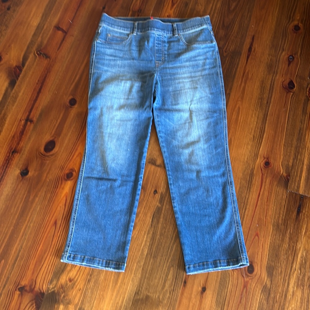 Spanx Denim Straight leg Jeans Sz XL Petite 20356Q